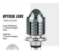 Lampada Biluce BA20D Led Moto H6 Scooter 30W B35 12V 6000K Bianco effetto XENON