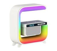 LAMPADA BLUETOOTH COMODINO CON RICARICA WIRELESS ALTOPARLANTE SVEGLIA LUCE LED