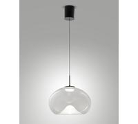Lampada Brena Saliscendi Trasparente Metallo Vetro Collezione BRENA 1 Luce LED D [EEK: A++]
