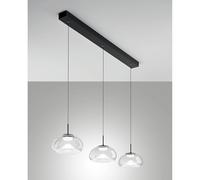 FABAS LUCE Brena lampada a sospensione, LED 3 luci, squadrata, 3755-48-241, Brena [Lampade per Interni > Lampade a Sospensione]