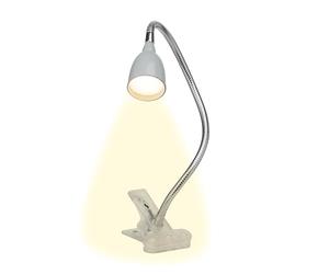 Lampada BRILLANTE Lampada a clip LED Anthony titanio | 1x LED 2.4W integrato, (200lm, 3000K) | Scala da A ++ a E | Con interruttore a cavo