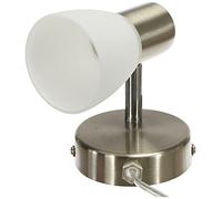 Lampada BRILLIANT Luca fornitura spot a parete e interruttore ferro / cromo / bianco | 1x R50, E14, 18W, adatto per lampade a riflettore (non incluse) | Scala da A ++ a E | Con linea di alimentazione e interruttore del cavo