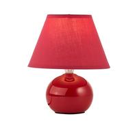 Lampada BRILLIANT Primo lampada da tavolo rossa | 1x D45, E14, 40W, adatto per proiettori a caduta (non inclusi) | Scala da A ++ a E | Con interruttore a cavo