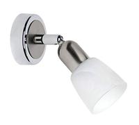 Brilliant Sofia, faretto da parete, ferro/cromo/bianco, sporgenza 19 cm Brilliant