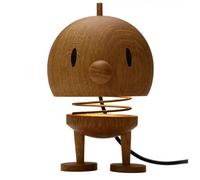 Lampada Bumble L Hoptimist statua in legno con luce