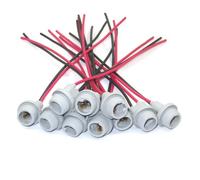 Lampada Cablaggio Connettore 12V 10 pezzi connettori presa lampadina cablaggio luce pigtail T10 168 194 cuneo di gomma