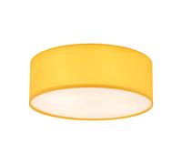 Lampada Camera Bambini Plafoniera Giallo Rotondo Ø 38 CM H:14 Piatto Tessuto 4x