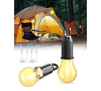 Lampada Campeggio Ricaricabile, Luce Campeggio a LED, Lanterna da Campeggio, 3 modalità di Luminosità Regolabile Lampada da Campeggio Luce da Campeggio Portatile per Tenda, Luce Emergenza, 2 pezzi
