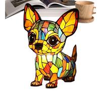 Lampada Cane,Luci Notturne Arte a Tema Cani - da Tavolo in Resina Colorata per Camera da Letto Soggiorno Bagno e Leggere