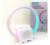 LAMPADA CASSA BLUETOOTH COMODINO CON RICARICA WIRELESS ALTOPARLANTE SVEGLIA LED