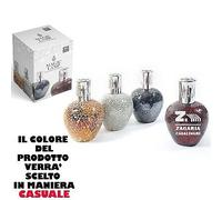 LAMPADA CATALITICA PROFUMATORE AMBIENTE D'ARIA IN VETRO EFFETTO MOSAICO 10X10X15