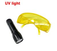 Lampada cercafughe 9 Led UV Mini Bright-Torch con occhiali per tracciante