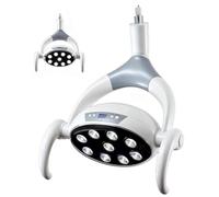 Lampada chirurgica a LED senza ombre,regolazione della luminosità 8 livelli | Lampada LED laboratorio 22/26mm,display digitale sensore,9 lampadine LED,for supporti su poltrona odontoiatrica(22MM)