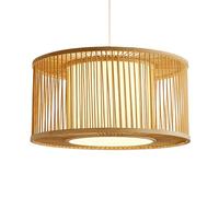 Lampada cinese a sospensione con baldacchino in legno leggera Vintage Bamboo tessuta lampada a soffitto appesa a mano lampadario fatto a mano, per la camera da letto sala da pranzo in sala da pranzo