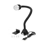 Lampada CNC per tornio a LED, 5 W, flessibile, impermeabile, per artigianato, CNC, banco da lavoro (base fissa)