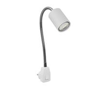 ledscom.de Lampada con attacco GU10 WAIKA Collo d'oca, interruttore, bianco incl. lampada GU10 LED 227lm bianco caldo