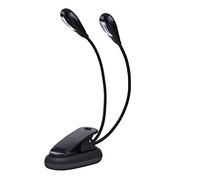 Lampada con clip, lampada per leggio a doppia lampada regolabile con bracci da lettura Lampada da scrivania con clip(8 perline)