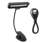 Lampada con Clip per Leggio, Lampada Portatile per Leggio per Orchestra, Clip Flessibile per Collo su USB per la Lettura della Lampada a LED