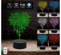 Lampada con disegno Mandala Regalo cuore San Valentino Anniversario Compleanno