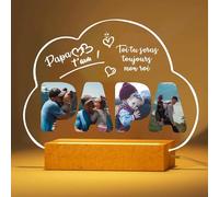 Lampada con Foto Personalizzata Regalo Personalizzato Festa del Papà Lampada Personalizzata con Foto Testo Regalo Papa Compleanno Idee Regalo Papà (1)