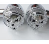 Lampada con Indicatore di Direzione A Forma di Teschio per VT Cafe Racer Cruiser Chopper Bobber Street Bike Custom