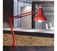 Lampada a pinza MAULstudy, rosso Maul