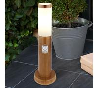 Lampada con Piedistallo per Esterni Movimento da Giardino Lampione Legno Braun [EEK: Non valutato]