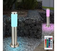 Lampada con Piedistallo per Esterni Piantana Inox RGB LED Dimmerabile Remoto 2x [EEK: F]