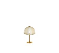Lampada Contemp. Double Skin Alpha Metallo Ottone Sat. Vetro Ambra 1 Luce E27 [EEK: A++]