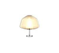 Lampada Contemporanea Double Skin Alpha Metallo Cromo Vetro Ambra 1 Luce E27