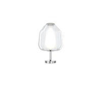 Lampada Contemporanea Double Skin Beta Metallo Cromo Vetro Trasp. 1 Luce E27