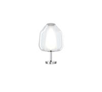 Lampada Contemporanea Double Skin Beta Metallo Cromo Vetro Trasp. 1 Luce E27