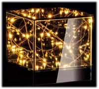 Lampada cubo vetro Cm. 12x12x12 con 15 led interni