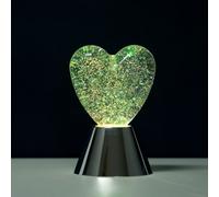 LAMPADA CUORE 3D ARGENTO GLITTER CAMBIA COLORE DA CAMERETTA LUCE NOTTURNA ITOTAL
