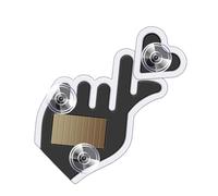 Lampada Cuore LED per Auto,Lampada di avvertimento senza fili con design gesto | Luce notturna a ed energia solare con sensore di vibrazione per Automotive - per Finestra Triangolo Guida