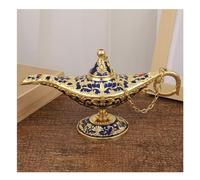 Lampada Da 34cm Di Aladino, Leggenda Della Lampada Magica Del Genio, Lampada Dei Desideri In Metallo, Ornamento Da Tavolo For Casa E Ufficio, Decorazione Vintage For La Casa, Vaso For Olio Da Tè (blu)