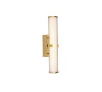 Lampada Da Bagno A LED Da Parete IP44 3000 K 43 Cm In Oro Vetro Chiaro Metallo [EEK: G]