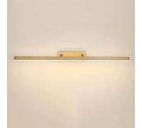 Lampada da bagno in oro con luce LED lineare for specchio toeletta, dimmerabile, telecomando,Plafoniera