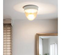 Lampada Da Bagno Rotonda Bianca Ø18Cm Piccola IP44 E27 MAIRA