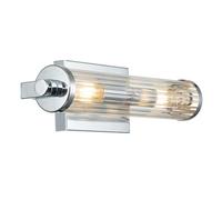 Lampada da Bagno Wandleuchte IP44 B:40,7 CM Cromo 2x E14 Metallo Vetro