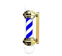 Lampada da barbiere rotante, a LED, con strisce illuminate, impermeabile, per montaggio a parete, indicatore rotativo ultra luminoso rosso, bianco, blu, per parrucchieri, decorazione esterna