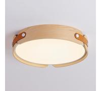 Lampada Da Camera Da Letto In Legno Di Noce Giapponese Lampada Da Soffitto Nordica Dal Design Moderno E Piatto A LED Apparecchio Di Illuminazione Circolare Non Dimmerabile Facile Da Installare STVDEDG