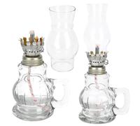 Lampada da campeggio a cherosene da 2 pezzi Lampada portatile a olio in