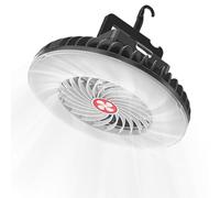 Lampada da campeggio a LED, portatile, ventilatore da campeggio con luce, lampada da campeggio, ventilatore solare per esterni, per auto, campeggio, ufficio, casa, USB