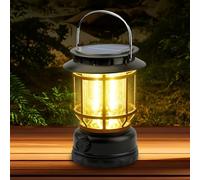 Lampada da campeggio a LED ricaricabile, 1200 mAh, lampada da campeggio a energia solare, dimmerabile, luminosità Cob e 3 modalità di luce, lanterna da campeggio, portatile, ultra luminosa,
