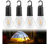 Lampada da campeggio a LED, ricaricabile, 4 pezzi, 5 W, dimmerabile, ricaricabile, per campeggio, interruzione di corrente, emergenza