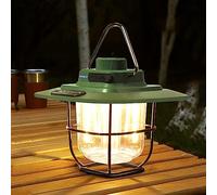 Lampada da campeggio a LED ricaricabile, dimmerabile, vintage, impermeabile, a batteria, da campeggio, per campeggio, escursioni, emergenze, pesca, interruzioni di corrente