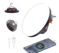 Lampada da Campeggio Ricaricabile, 10000 mAh Banca di Potere Luce Campeggio, 3000 lm, 6500 K Luci Campeggio, per Tenda, Pesca, Luci di Emergenza (Luce Bianca)