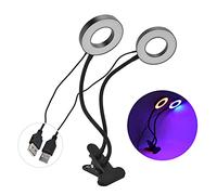 Lampada da coltivazione a LED a doppia estremità, regolabile a 360°, alimentata tramite USB, per piante a collo d'oca per interni, lampada per coltivazione in serra