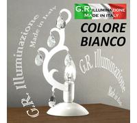 LAMPADA DA COMODINO 1 LUCE BIANCO PERLE CRISTALLO LUMETTO CAMERA DA LETTO Wilson [EEK: A++]